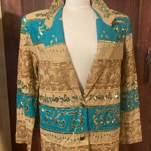 VTG LARGE Lew Magram sequined embroidered jacket